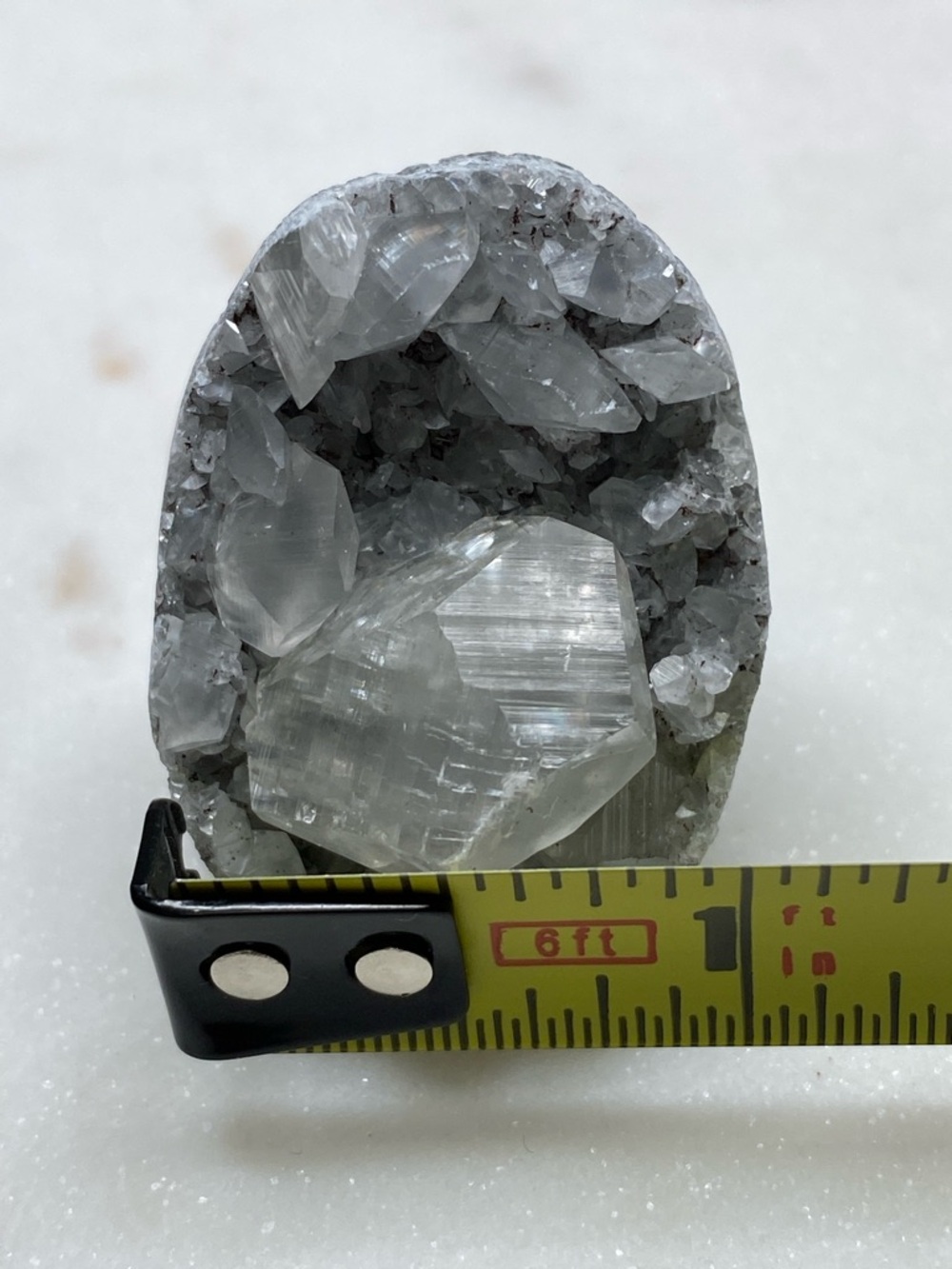 Raw Apophyllite Ring • Natural Sparkling Crystalline Gemstone • Silver Statement - Picture 15 of 16
